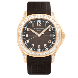 Patek Philippe Aquanaut 5167-300G-010 18K Rose Gold Custom CVD Diamonds Watch