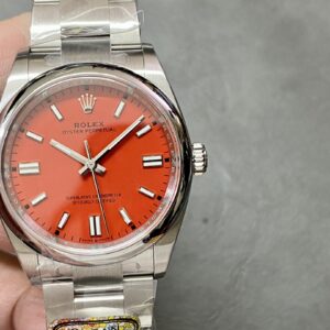 Rolex Oyster Perpetual 126000 Red Dial Replica Watch Clean Factory (2)