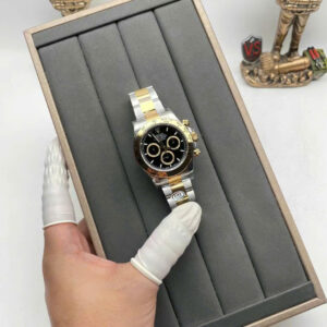 ROLEX DAYTONA YELLOW FAKE 11 WATCH BLACK DIAL EW FACTORY 40MM (1)